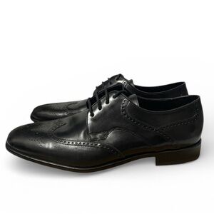 Lloyd Forster Black Leather Wingtip Oxford Men’s 8.5 Lace-Up Formal Dress Shoe